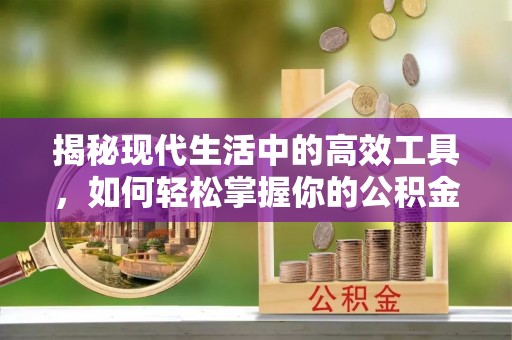 勃利揭秘现代生活中的高效工具，如何轻松掌握你的公积金查询方式